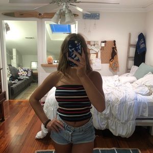 Striped tube top